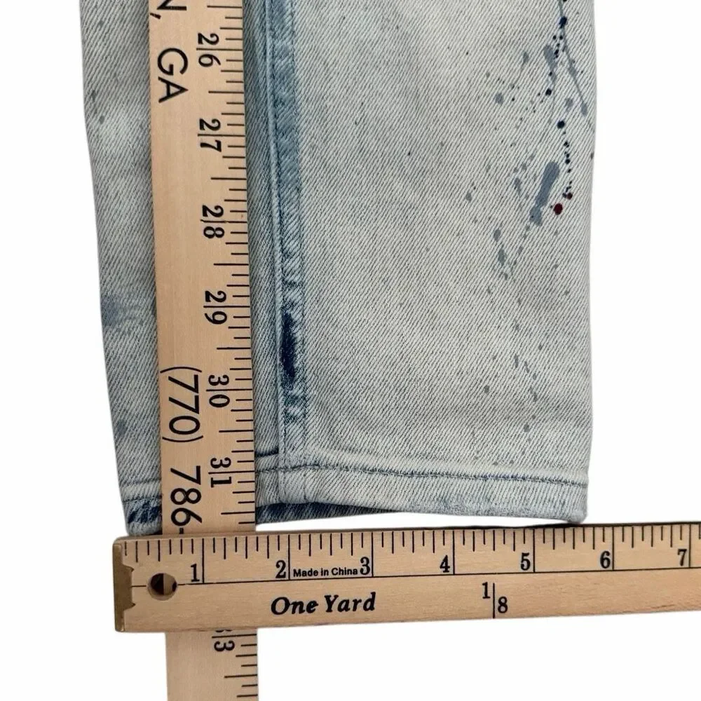 Hudson Jeans Men's 32x32 Zack Moto Skinny Fit Jeans Paint Splatter